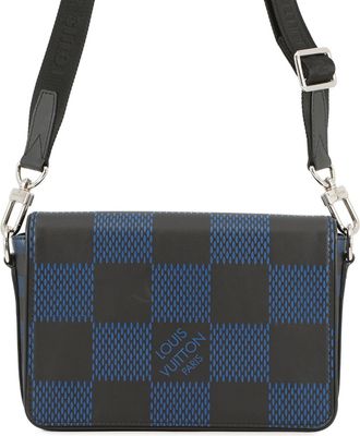 Louis Vuitton Damier Infini Black Blue Noir Damier Infini Shoulder Bag (Pre-Owned)