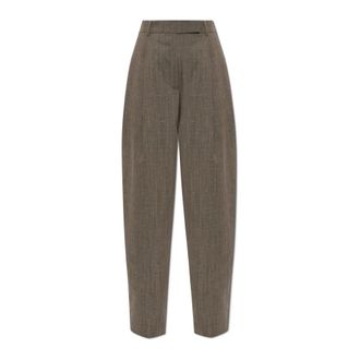 R&oacute;he Wool pleated trousers - female - R&oacute;he - Wide Trousers - Gray - 2XS - Trousers
