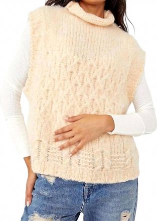 Free People Lost Illusion Vest In Powder Puff