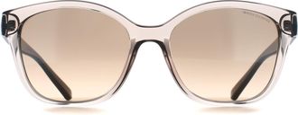 A|X Armani Exchange Cat Eye Womens Transparent Brown Mirror Silver Gradient AX4127S - Beige - One Size