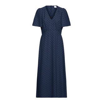 Ichi Ichi - Ihzabby DR - Dames - Jurken - Blauw - Maat: S Leer