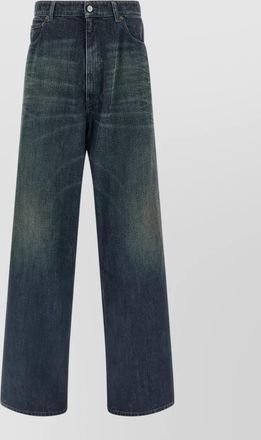 Maison Margiela numeric signature wide leg denim trousers