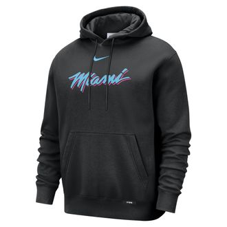 Nike Miami Heat City Edition Nike Mens Basketball Club Pull-Over Hoodie in Black | HQ5549-010