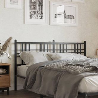 vidaXL Cabecero De Metal Negro 160 Cm Vidaxl