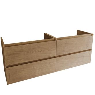 Saniclass Holz Pure Badkameronderkast - 160x45x60cm - 4 lades - Eiken natural
