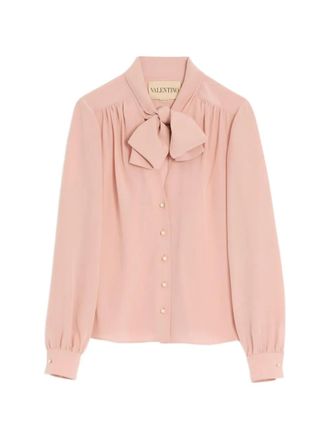 Valentino Garavani Camicia in cr&ecirc;pe de chine - Rosa