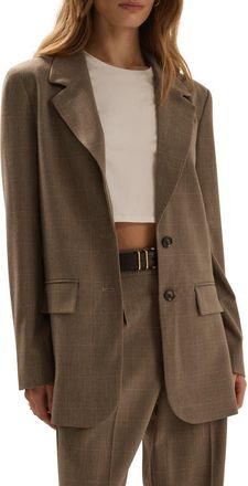 Favorite Daughter The Favorite Oversized Plaid Blazer in Java Plaid at Nordstrom, Size Xx-Small