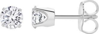 LuvMyJewelry Seraph 14K Gold Lab Grown Round Solitaire Diamond Earrings - 1 Ct in 14K White Gold at Nordstrom