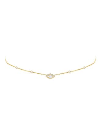 Logan Hollowell 14K yellow gold Angel Eye diamond choker - women - 14kt Gold - One Size