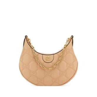 Gucci Powder Pink Leather Small Lion Gg Handbag