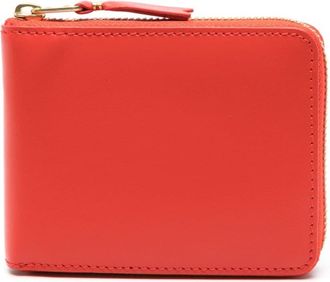 Comme Des Garçons zip-around leather wallet - unisex - Calf Leather - One Size - Orange