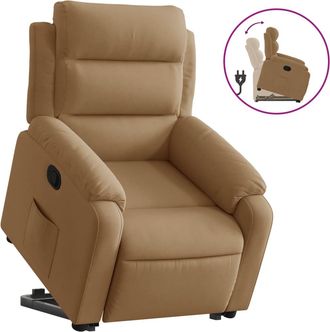vidaXL Sill&oacute;n Reclinable Elevable Terciopelo Marr&oacute;n Vidaxl