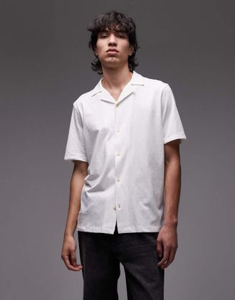 AllSaints Hudson - Camicia a maniche corte bianca con logo-Bianco