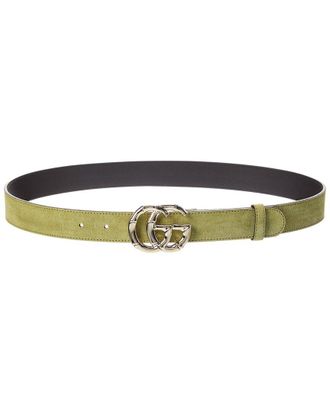 Gucci Gg Marmont Suede Belt