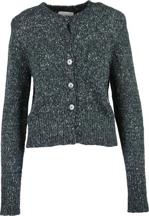 Isabel Marant Buttoned Cardigan - Dames - Vesten - Groen - XL - Katoen - Truien & Vesten