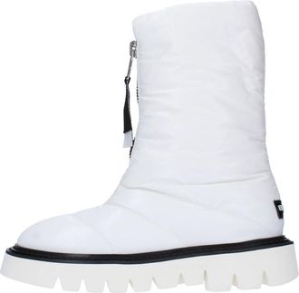 Elena Iachi Witte Laarzen - Dames - Winterlaarzen - Wit - 39 EU - Leer - Schoenen