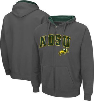 Colosseum Mens Colosseum Charcoal NDSU Bison Arch & Logo 3.0 Full-Zip Hoodie at Nordstrom, Size Small
