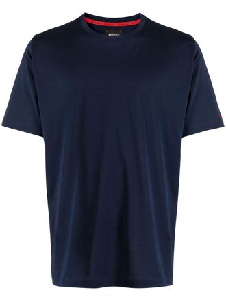 Kiton T-shirt met geborduurd logo - Blauw