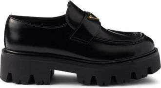 Prada Triangle-logo Platform Loafers