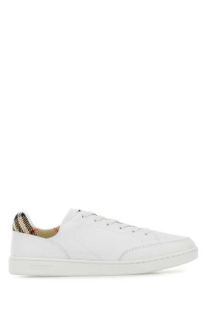 Burberry White Leather Set Sneakers