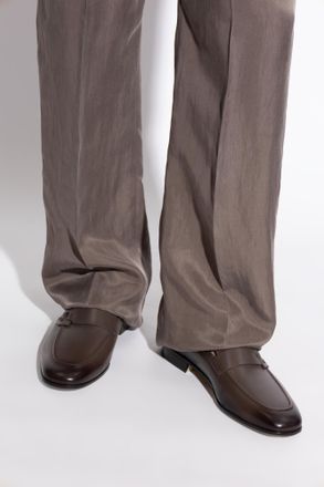 Ferragamo Leather Shoes Bonny, Mens, Brown