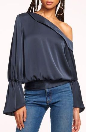 Ramy Brook Sammy One-Shoulder Top in Navy at Nordstrom Rack, Size X-Small