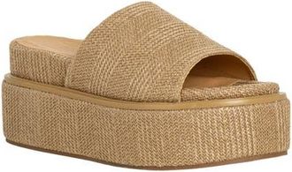 Shushop Lexie Platform Slide Sandal in Natural at Nordstrom, Size 8.5