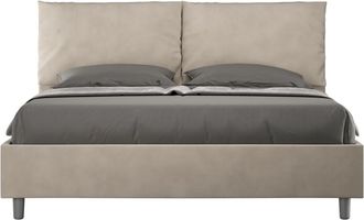 ITYhome Letto Imbottito Matrimoniale 160x210 Cm Antea Tipologia Della Rete: Senza Rete - Materiale Ityhome: Microfibra - Colori Ityhome: Sabbia