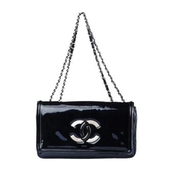 Chanel Pre-owned Vintage Schoudertas - Dames - Pre-owned - Zwart - Maat: ONE Size Leer
