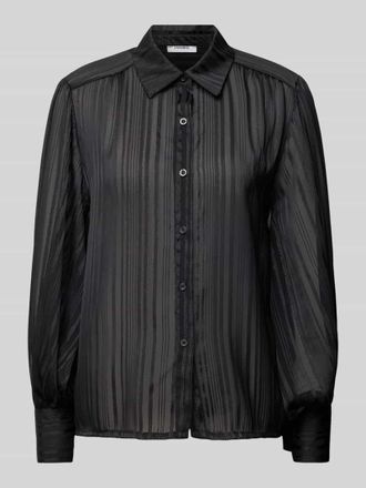 Zabaione Hemdbluse mit Knopfleiste in Black, Größe XL