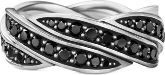 David Yurman Anello a fascia DY Helios in argento sterling con diamanti (9mm)