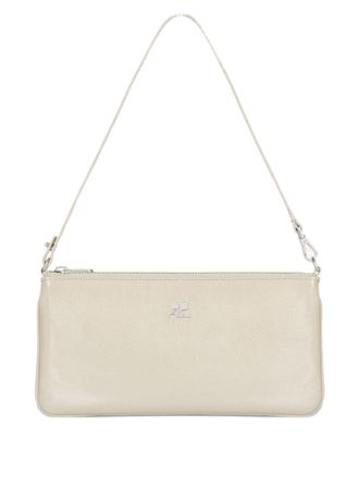 Courr&egrave;ges Rectangular Handbag with Minimalist Design and Detachable Strap
