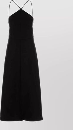 Jil Sander fitted bodice silk blend dress