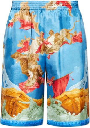 Versace Zijden Shorts met Print - Heren - Korte Broeken - Veelkleurig - M - Korte Broeken