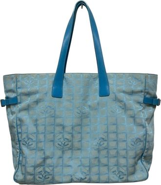 Chanel Blue New Travel Line Tote Bag (Pre-Owned)