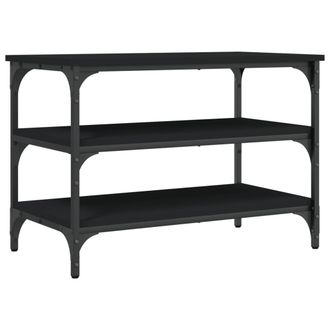 vidaXL Vidaxl - Banco Zapatero Madera De Ingenier&iacute;a Negro 70x38,5x49 Cm