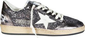 Golden Goose Glittery Silver Purple Metallic Sneakers