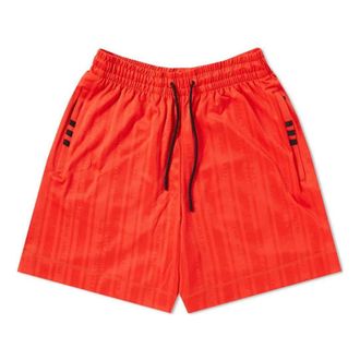 adidas Mens adidas originals x Alexander Wang Crossover Solid Color Lacing Athleisure Casual Sports Shorts Red DM9682
