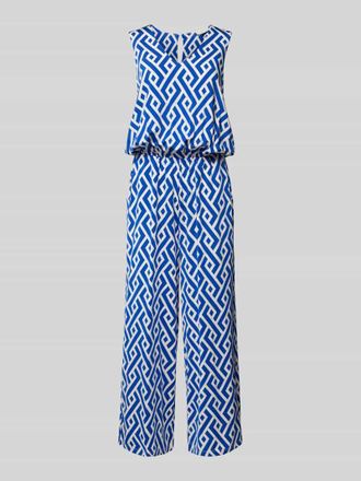 Milano Milano Italy Jumpsuit mit Allover-Muster Modell Sleeveless in Blau, Größe L