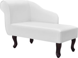 vidaXL Div&aacute;n De Cuero Sint&eacute;tico Blanco Vidaxl