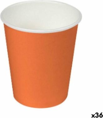 Algon Set di Bicchieri Algon Cartone Monouso Arancio 36 Unit&agrave; (24 Pezzi)