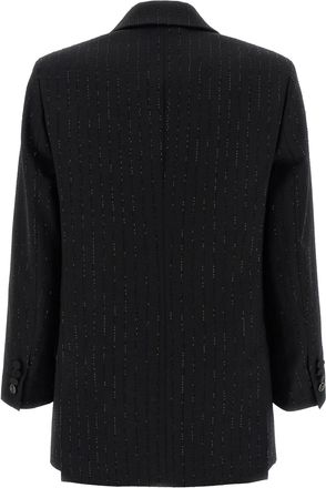 Max Mara Womens Black Virgin Wool Blazer Clothing