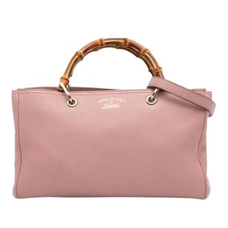 Gucci Pre-owned Handbags, female, Pink, Size: ONE SIZE Pre-owned Bamboo Shopper