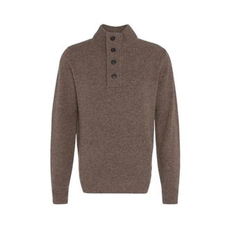 Barbour Essential Patch Half Zip - Knitwear - Hombre - Marr&oacute;n - XL