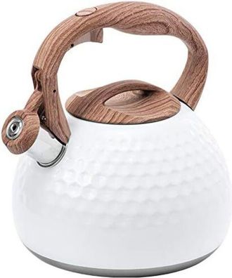 OEM Hervidor De Agua, Tetera De Inducci&oacute;n, Tetera Silbante, Tetera Silbante De Acero Inoxidable, Gran Capacidad De 3 L, Mango De Madera, Antiescaldaduras,