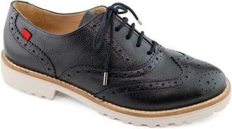 Marc Joseph New York Central Park West Leather Wingtip Oxford in Black Svelte Grainy at Nordstrom, Size 8.5