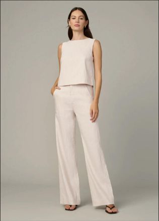 Joe's Boat Neck Shell Top In Micro Stripe