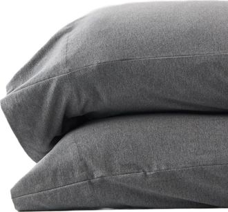 Pact Organic Cotton Organic Favorite Tee Jersey Pillowcase 2-Pack in Medium Grey Heather at Nordstrom, Size Standard