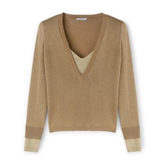 Motivi Dames, Truien, Beige, Maat: XS Viscose