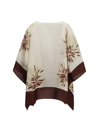 Brunello Cucinelli Womens Silk Blouse Naturale Shirt